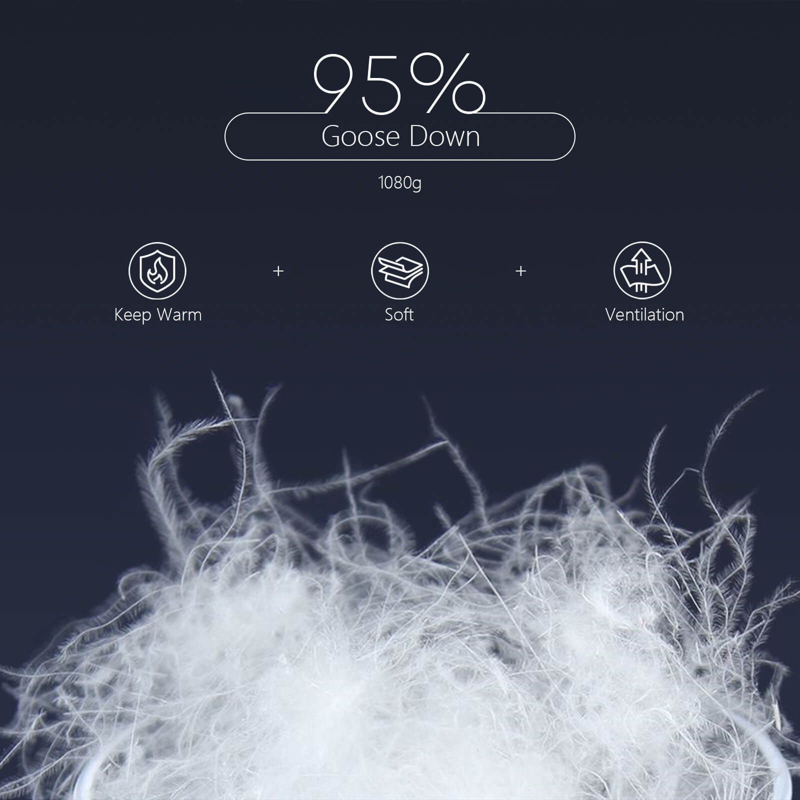 Goose Down Feather Pillow - BCBMALL