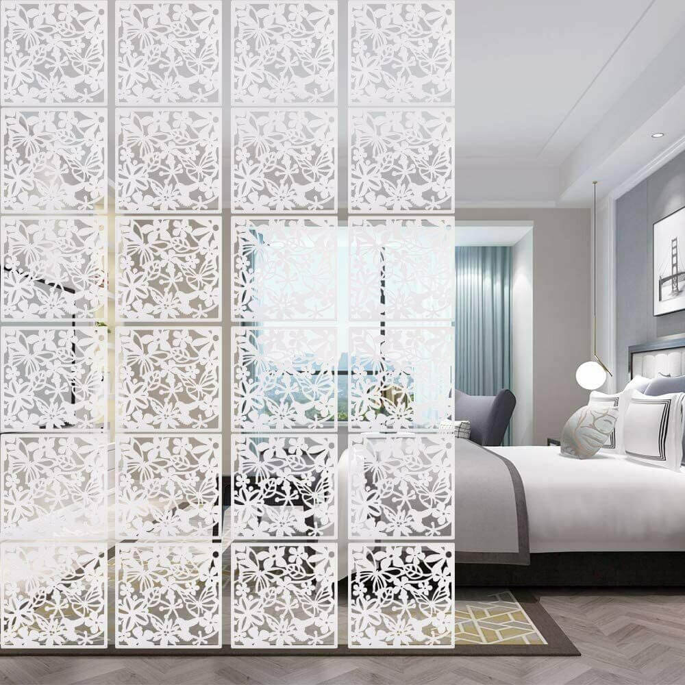 Hanging Room Divider Screen white usage