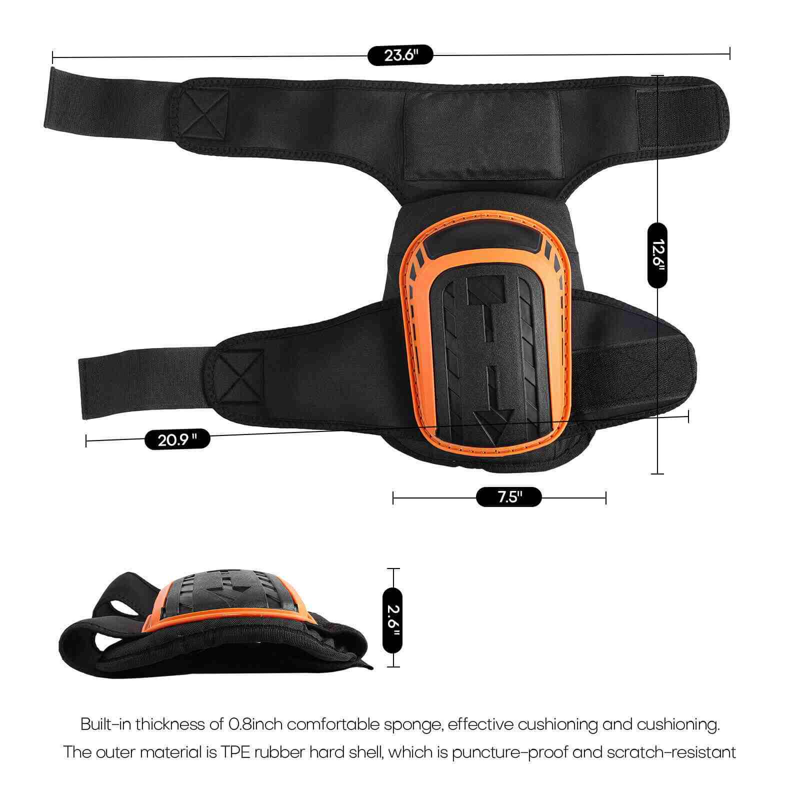 Size of Extended Construction Anti-slip Knee Pads