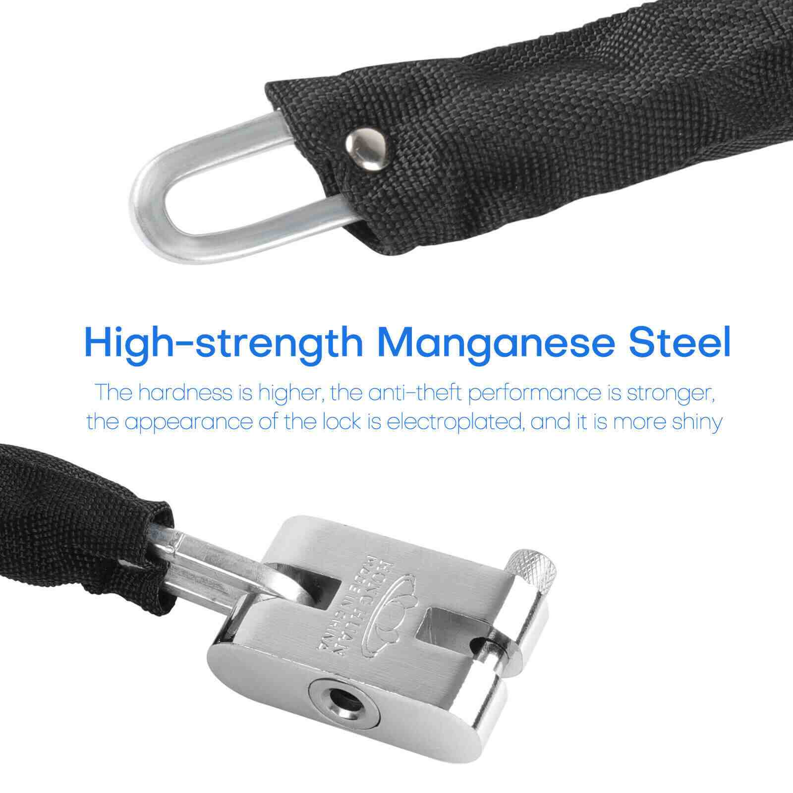 Material of Heavy Duty Motorcycle Bike Chain Lock