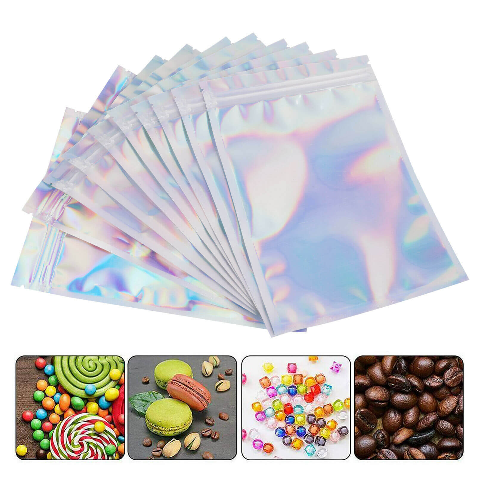Holographic Mylar Ziplock Foil Bag - BCBMALL