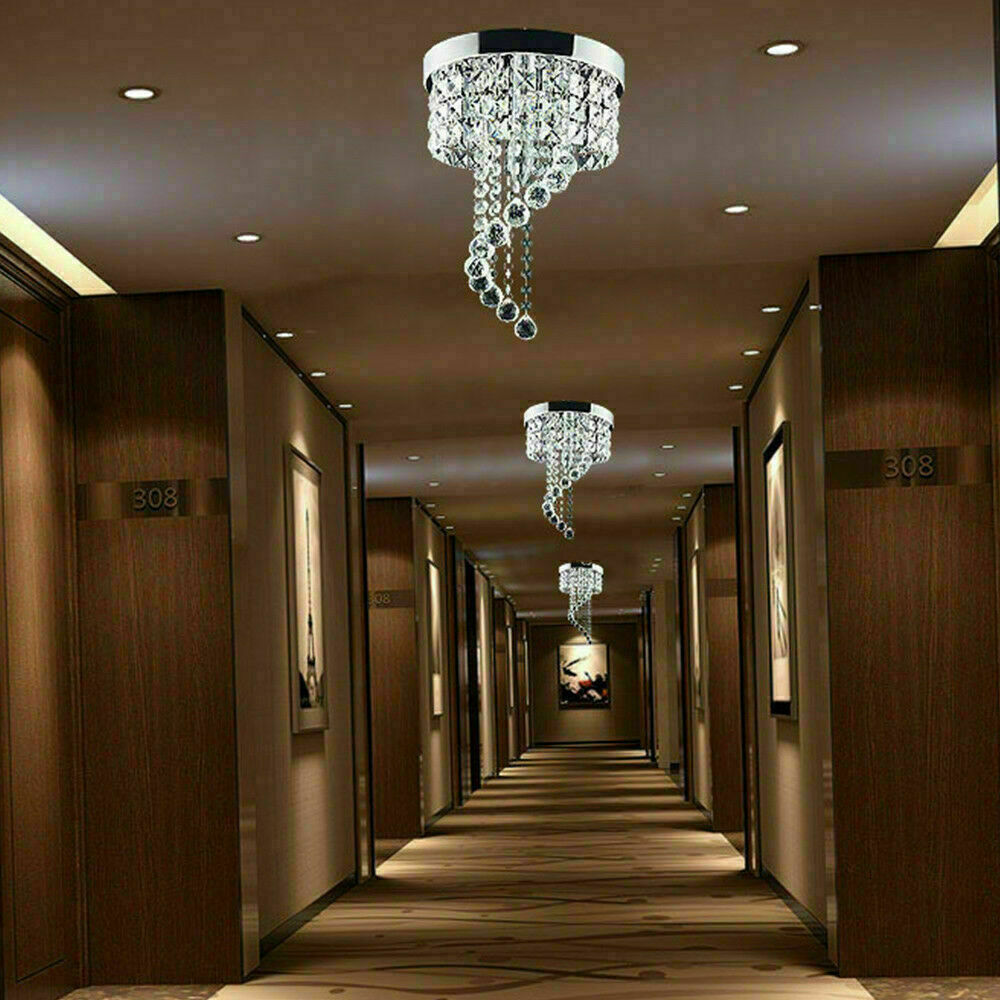 Durable K9 Modern Crystal Raindrop Chandelier E12 Light Fixture