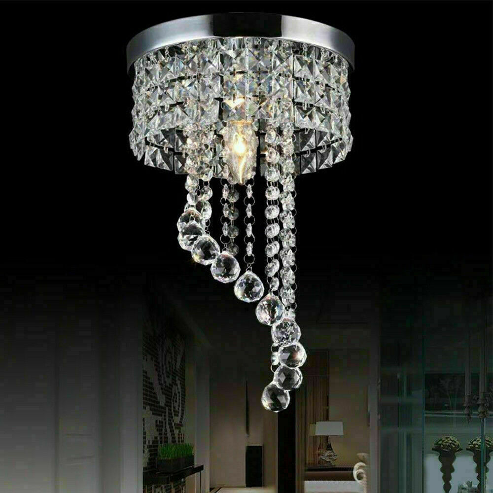 K9 Modern Crystal Raindrop Chandelier E12 Light Fixture
