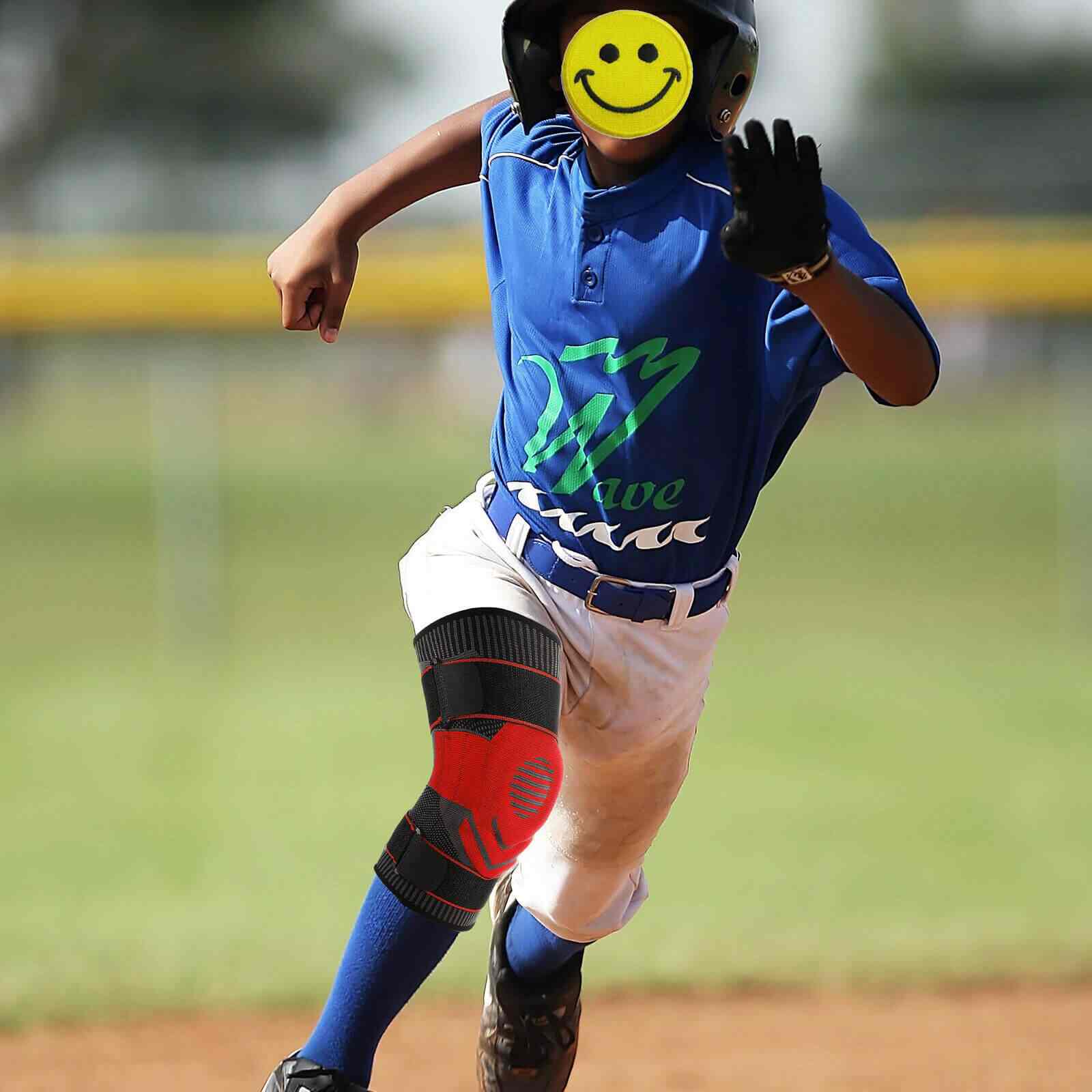 Showing of Knee Brace w/ Patella Gel Pads Side Stabilizers, 2 Pcs