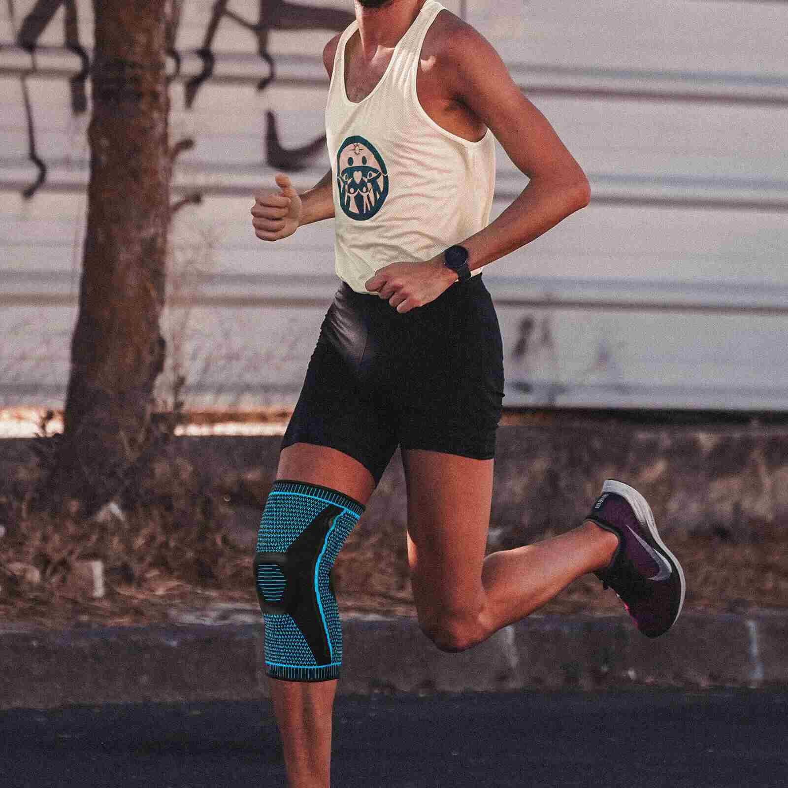 Using of Knee Brace w/ Patella Gel Pads Side Stabilizers, 2 Pcs