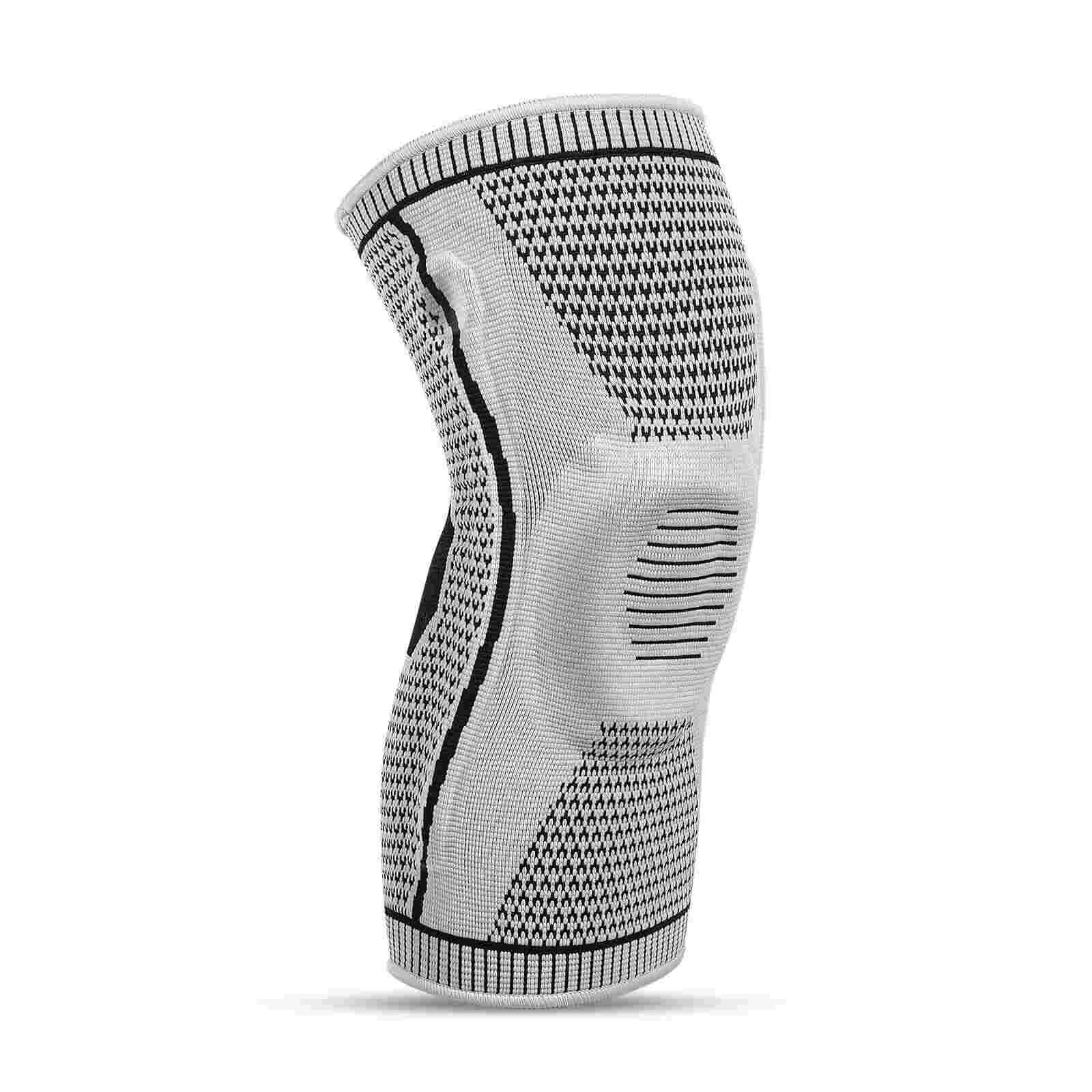 White of Knee Brace w/ Patella Gel Pads Side Stabilizers