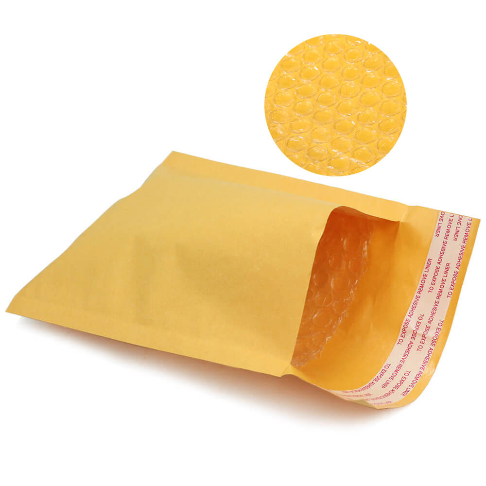 Kraft Bubble Mailers, Yellow Padded Envelope - BCBMALL