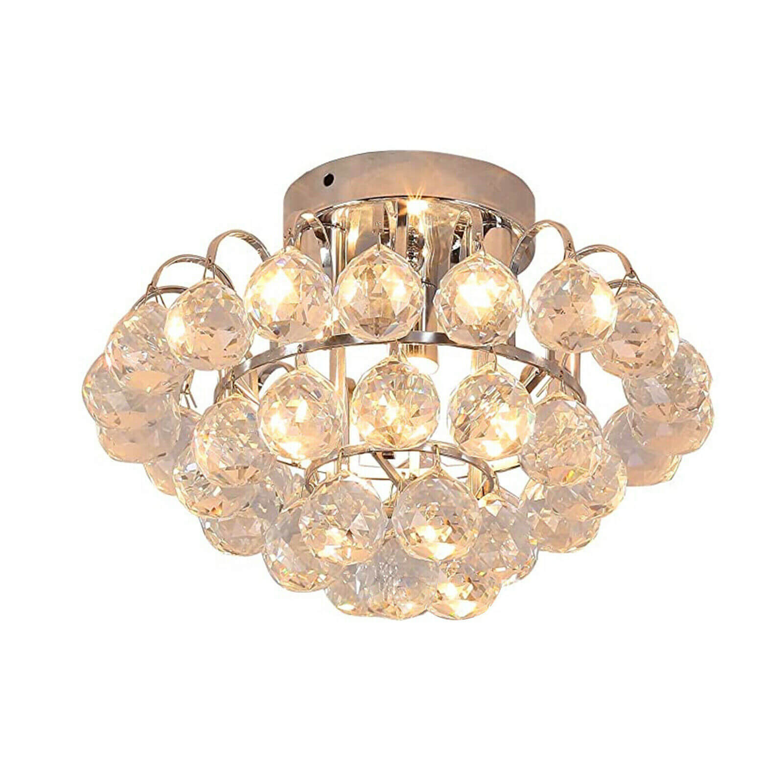 LED Crystal Ceiling Light gold