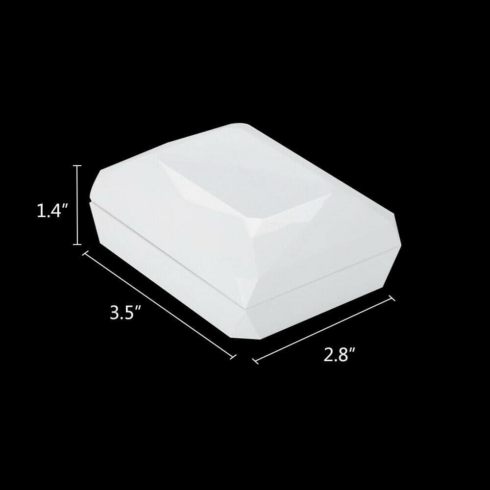white size of LED Lighted Ring Jewelry Velvet Box Case
