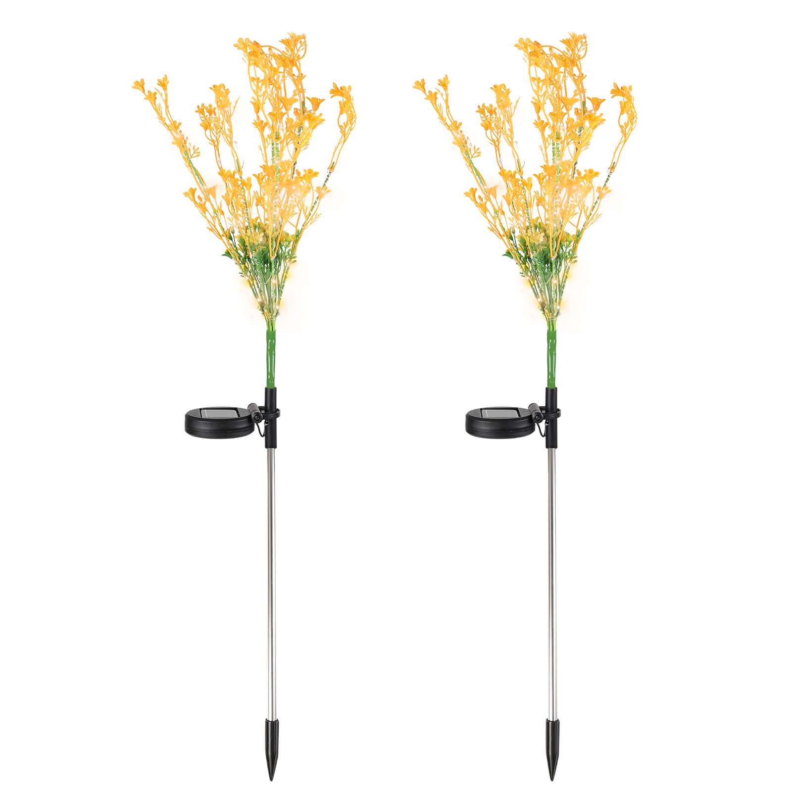 LED Solar Flower Light, 2 Pcs - BCBMALL