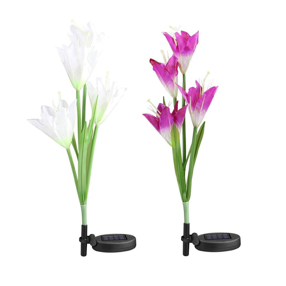LED Solar Powered Lights Lily Flower Light - BCBMALL