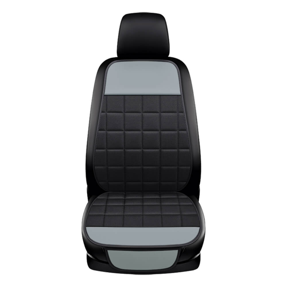 gray Leather Linen Car Seat Cover