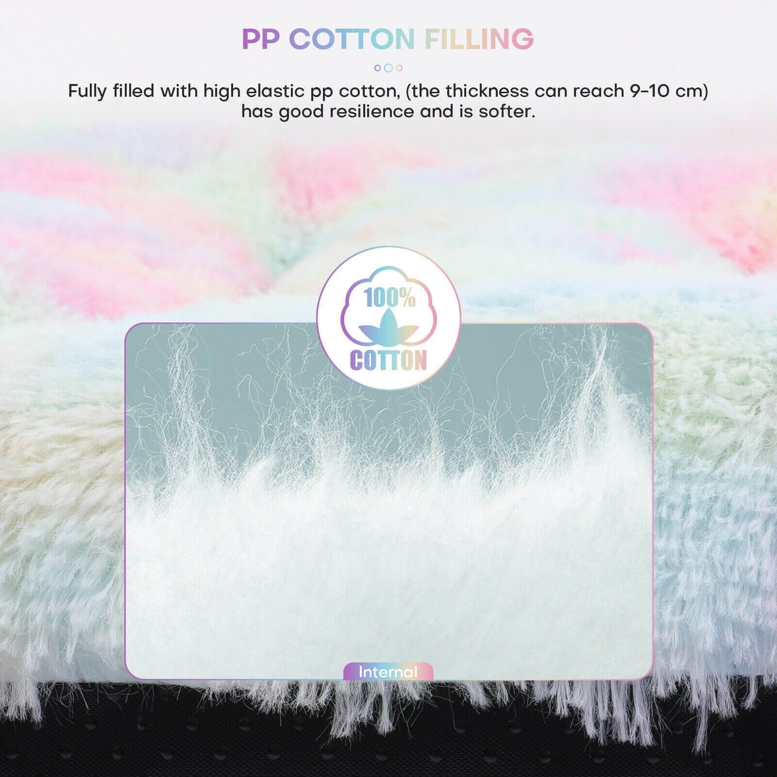 fiber of Long Plush Pet Bed