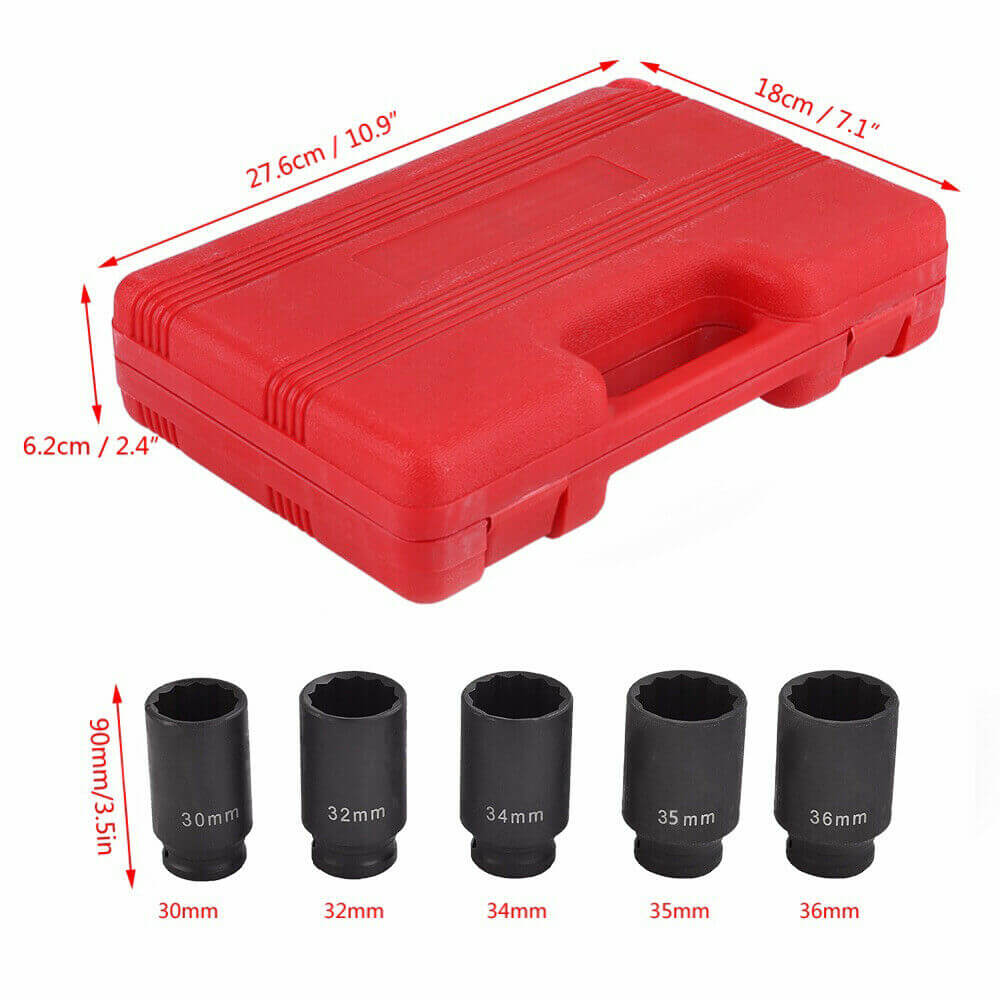 Drive Metric Axle Hub Nut Socket Set - BCBMALL