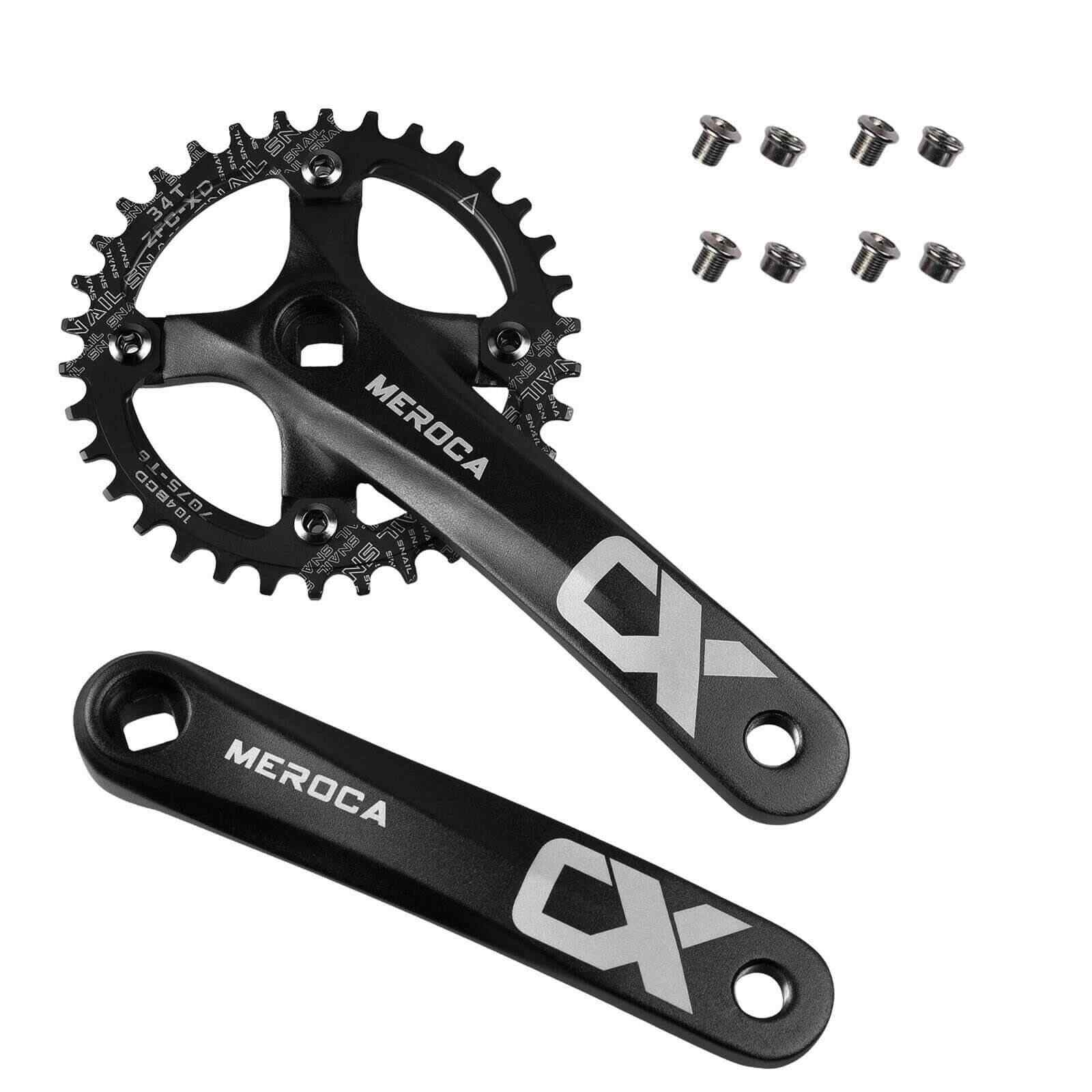 MTB Crankset Square Taper w/ 104BCD Chainring, 32/34/36/38T