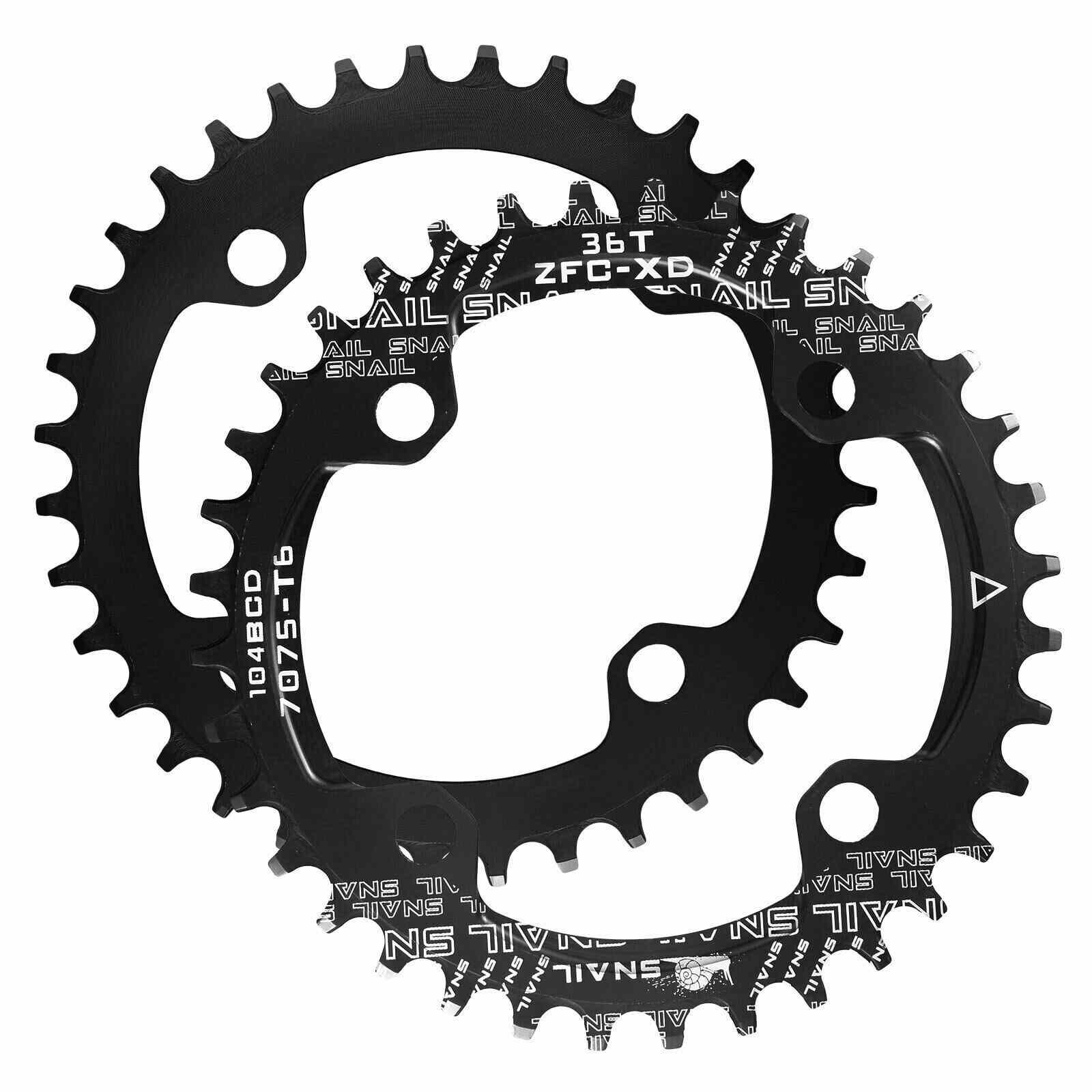 Detail of MTB Crankset Square Taper w/ 104BCD Chainring, 32/34/36/38T