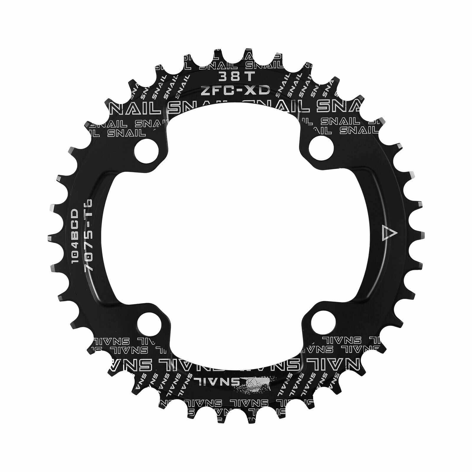 MTB Crankset Square Taper w/ 104BCD Chainring, 38T Black
