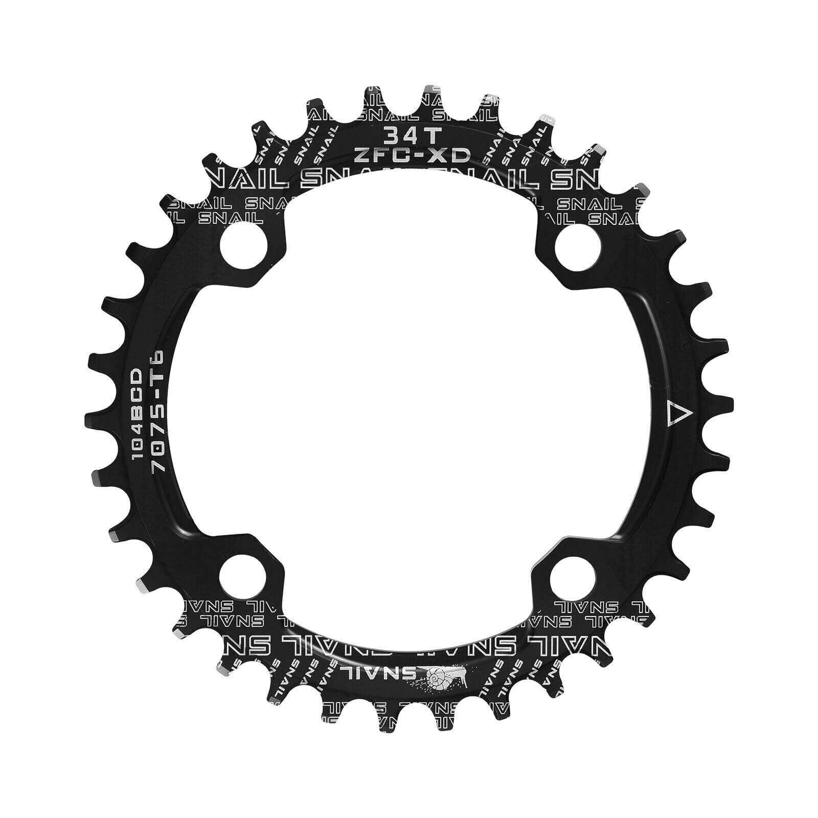 MTB Crankset Square Taper w/ 104BCD Chainring, 34T Black