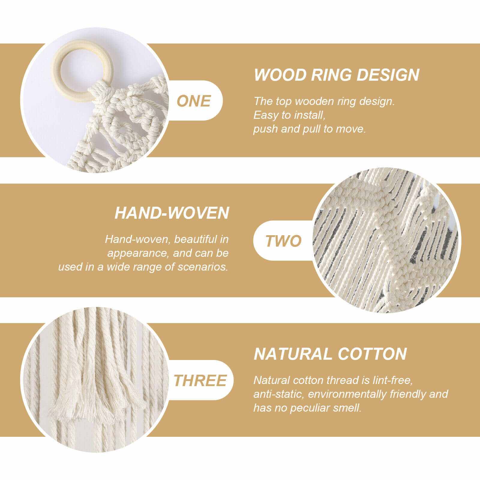 Design of Macrame Wall Hanging Bohemian Braided Curtain