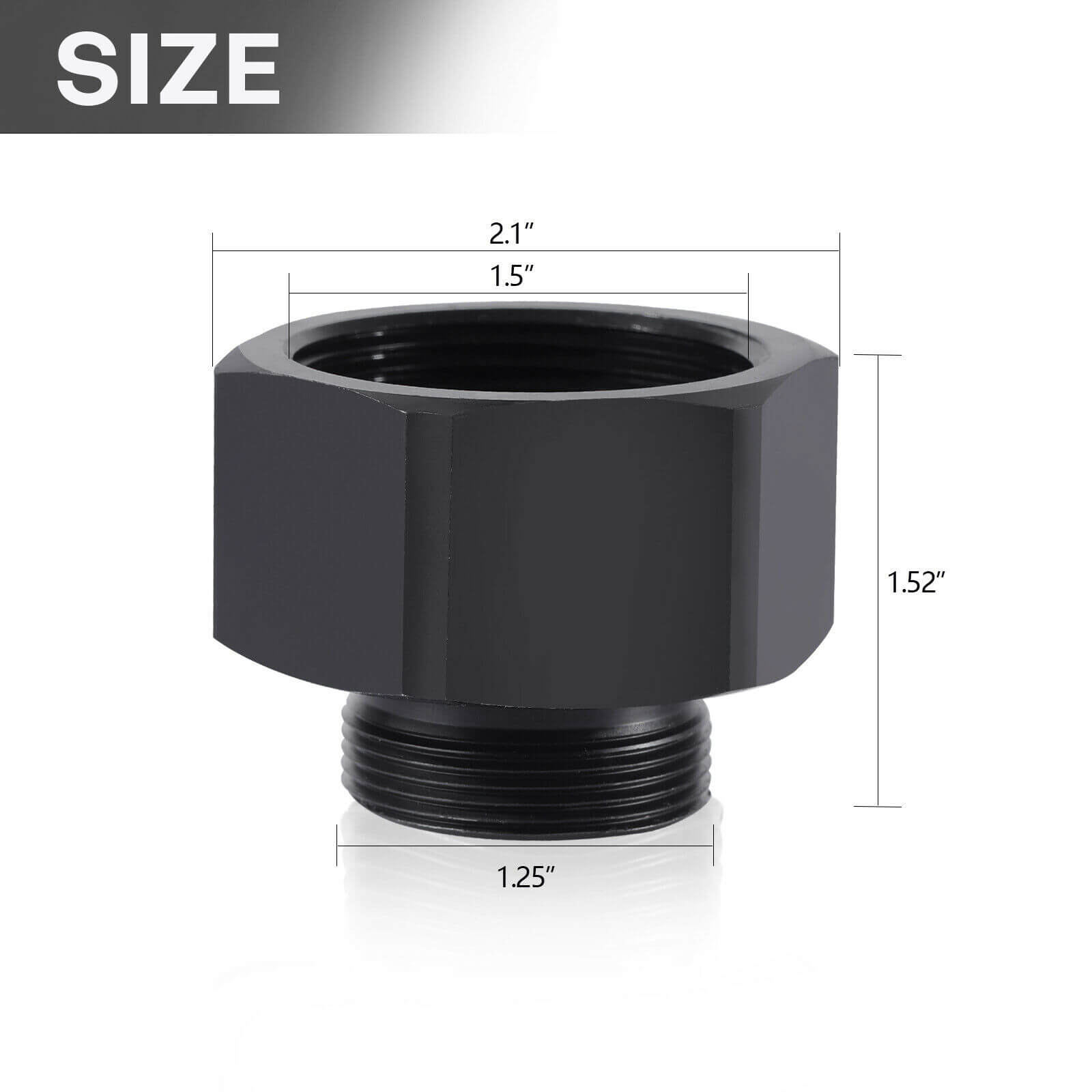 Size of Mechanical Fan Clutch Adapter for 03-07 Ford