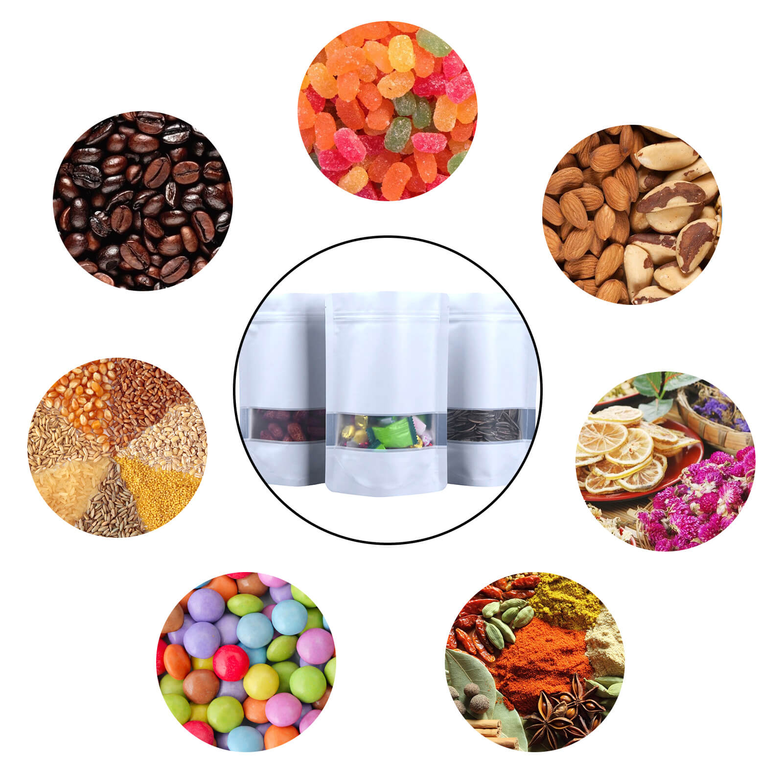 Metallic Mylar Bags, 100 Pcs - BCBMALL