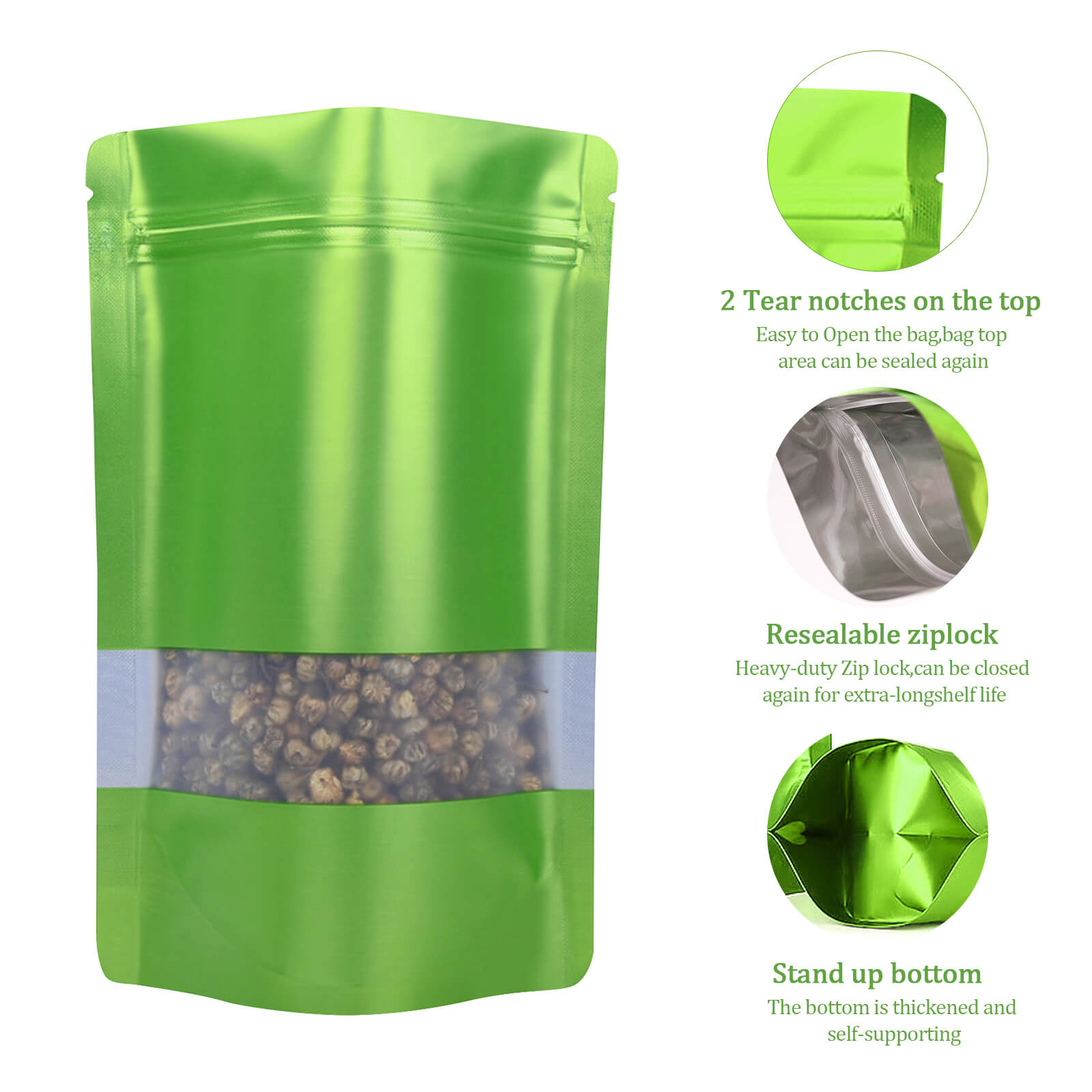 Metallic Mylar Bags, 100 Pcs - BCBMALL