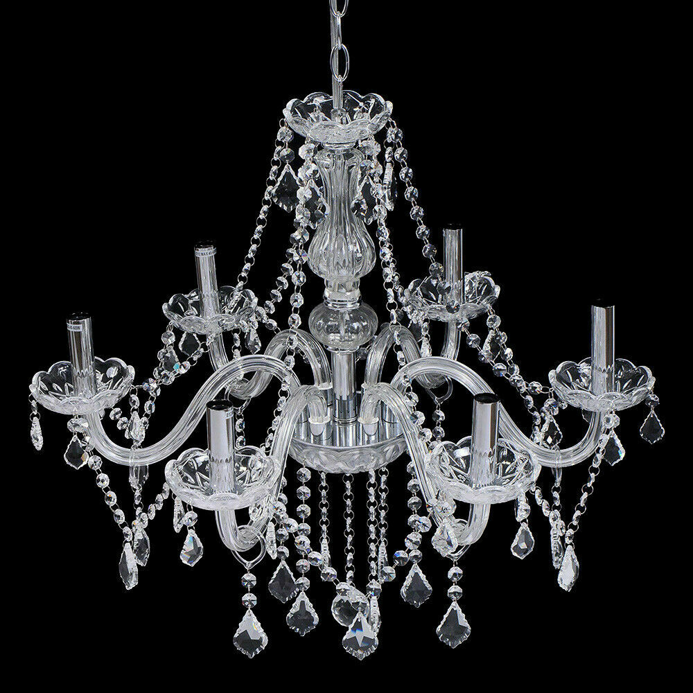 Stylish K9 6 Light Modern Crystal Chandelier Lighting Fixture