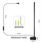 Size of Modern LED Black Linear Wall Lamp