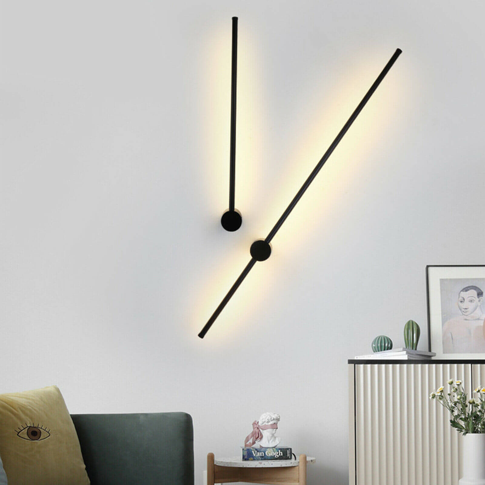 Modern LED Black Linear Wall Lamp