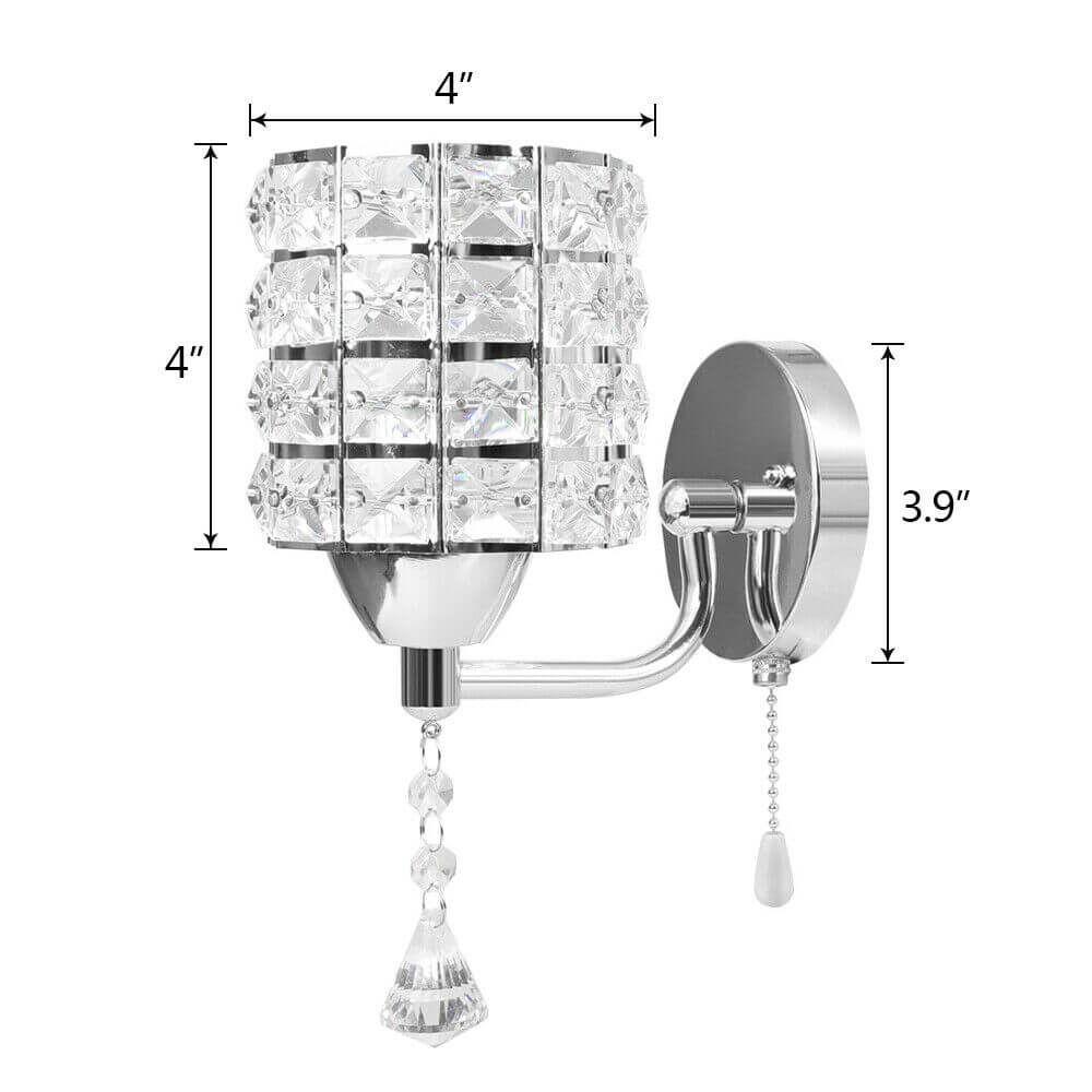 size of Modern Luxury Crystal Wall Light