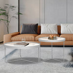 display of Modern Marble Coffee Table