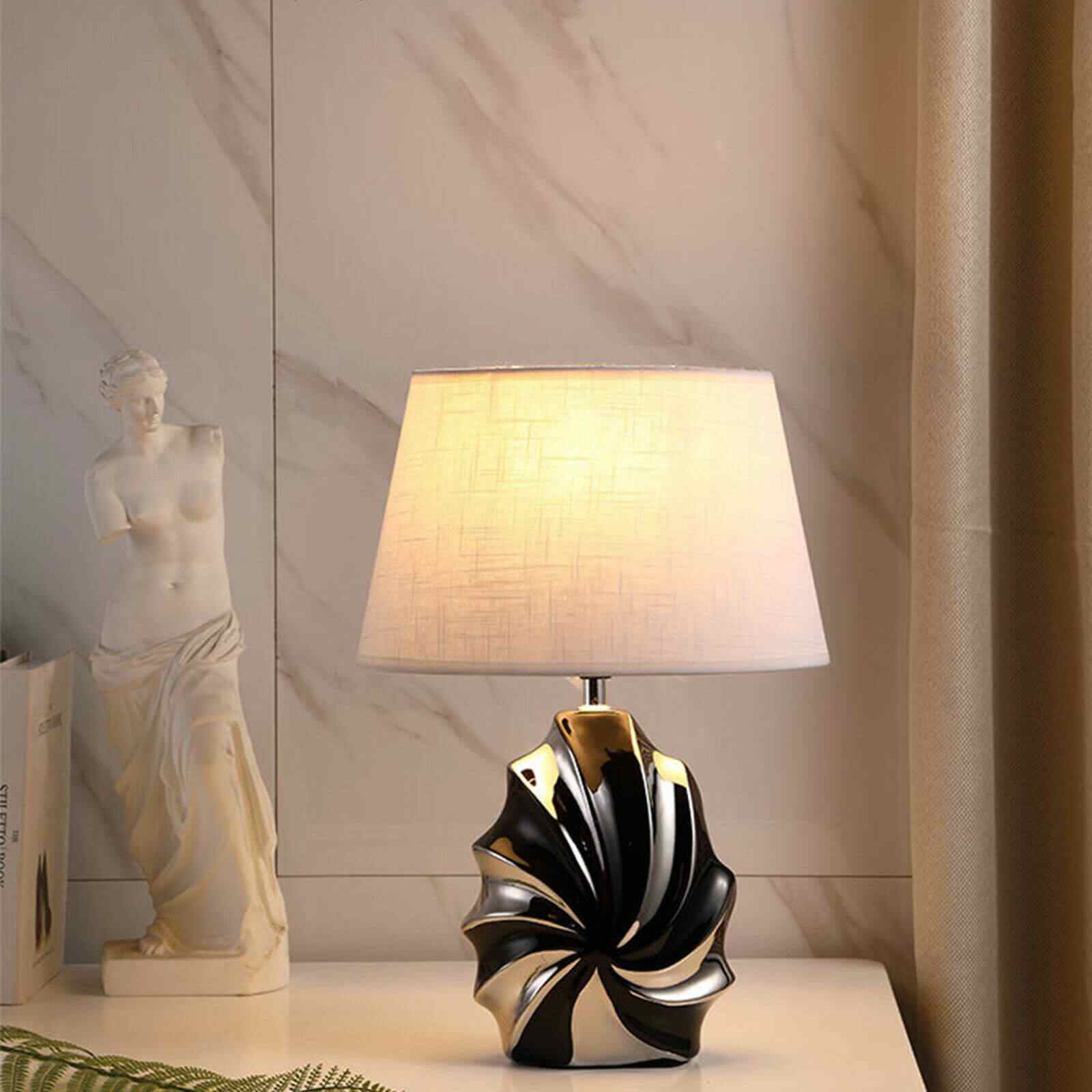 Type 2 Display of Modern Table Lamp Geometric Ceramic Base