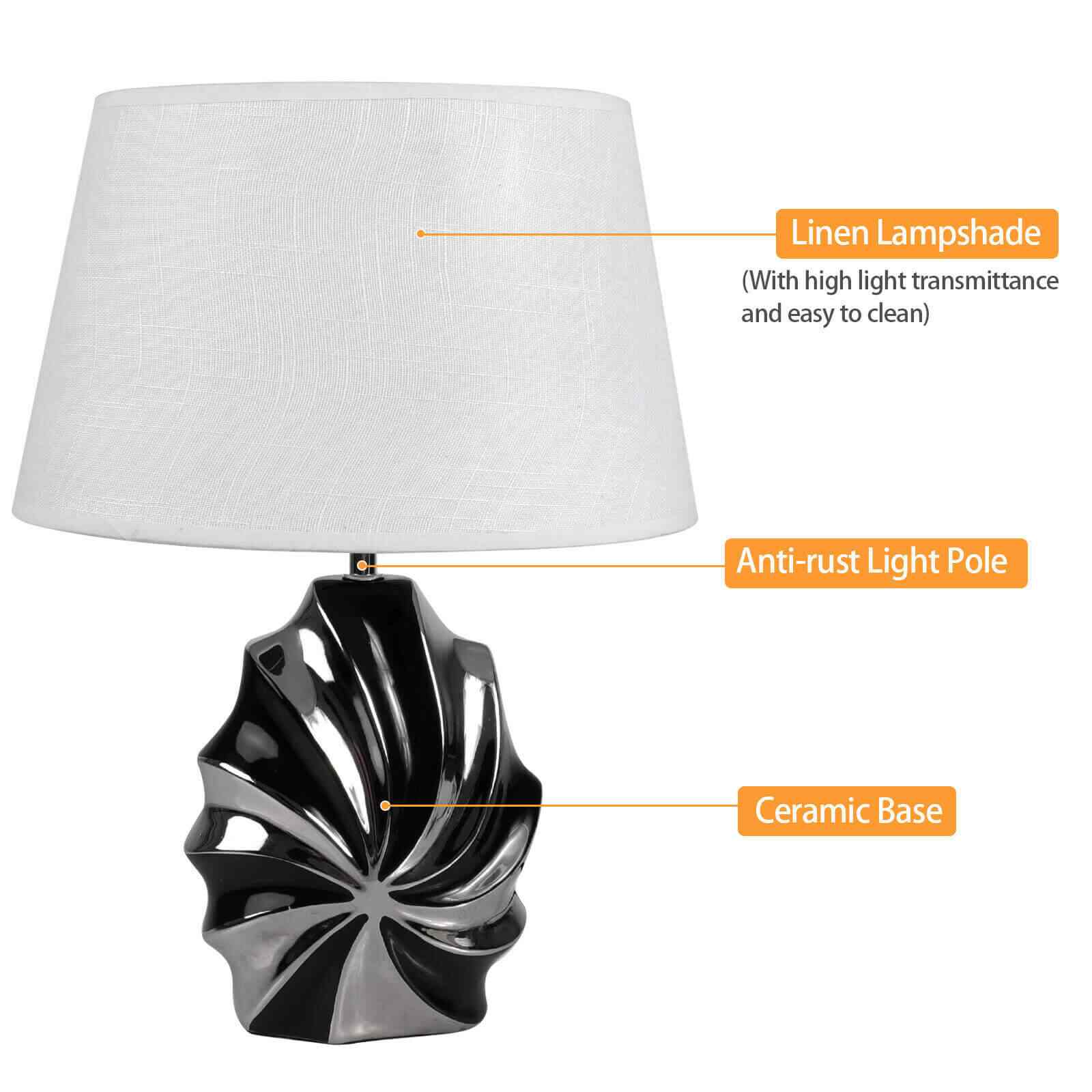 Design of Modern Table Lamp Geometric Ceramic Base