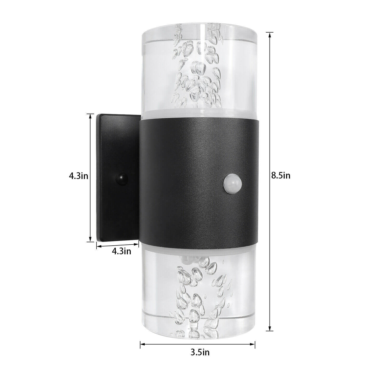 Size of Round Modern Waterproof LED Wall Sconce Light