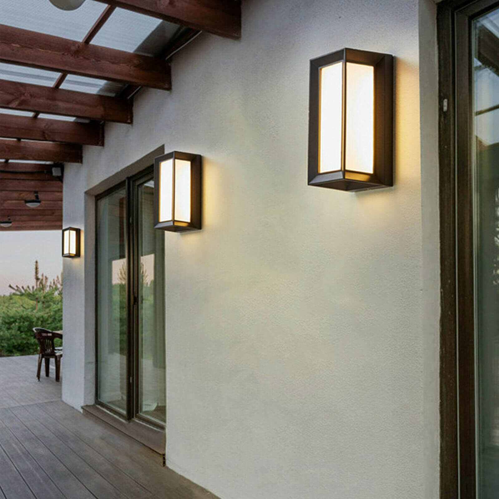 Display of Modern Waterproof LED Wall Sconce Light