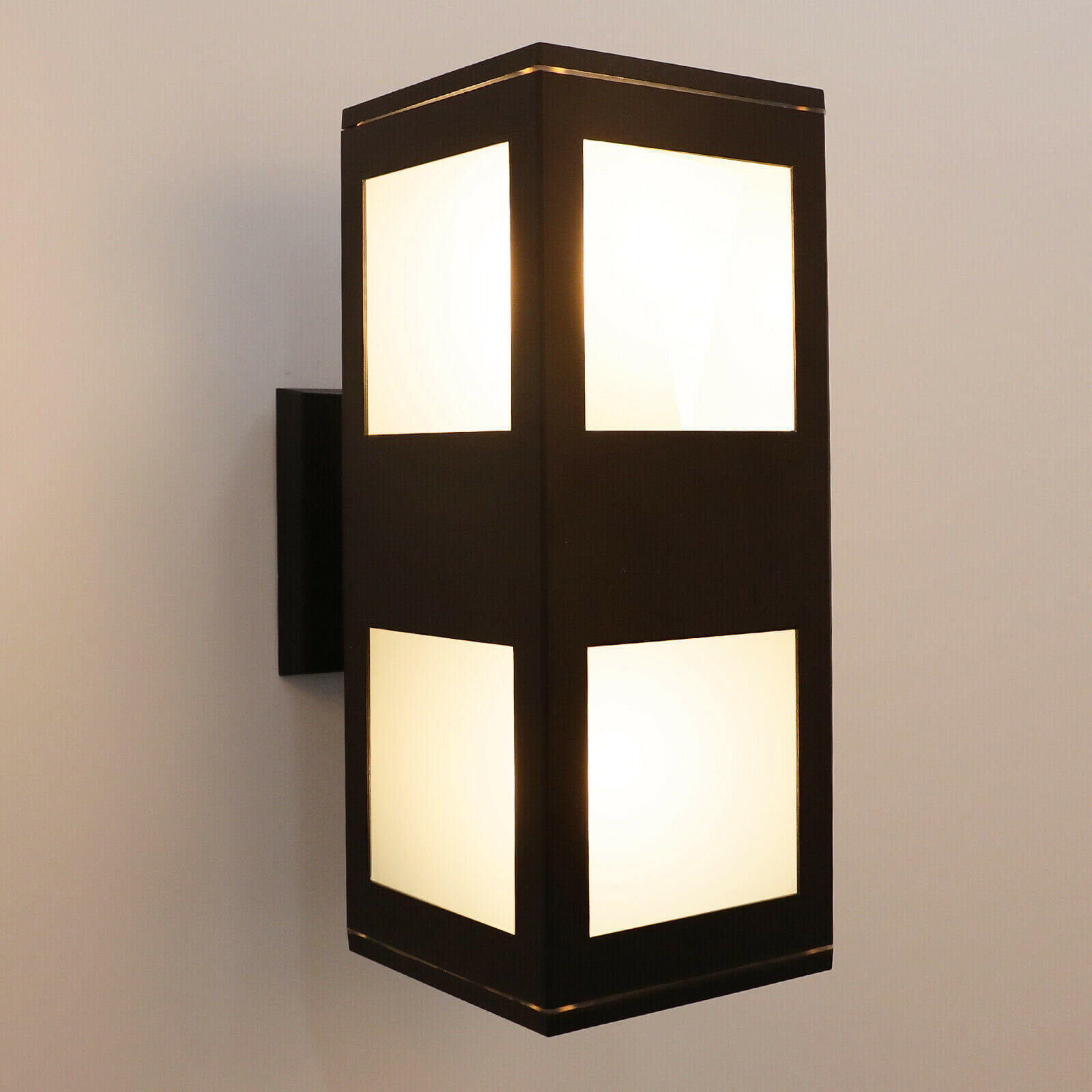 Black Modern Waterproof LED Wall Sconce Light
