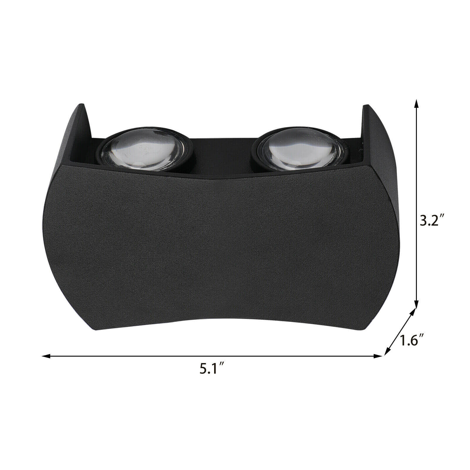 size of 4W Modern Waterproof Wall Light