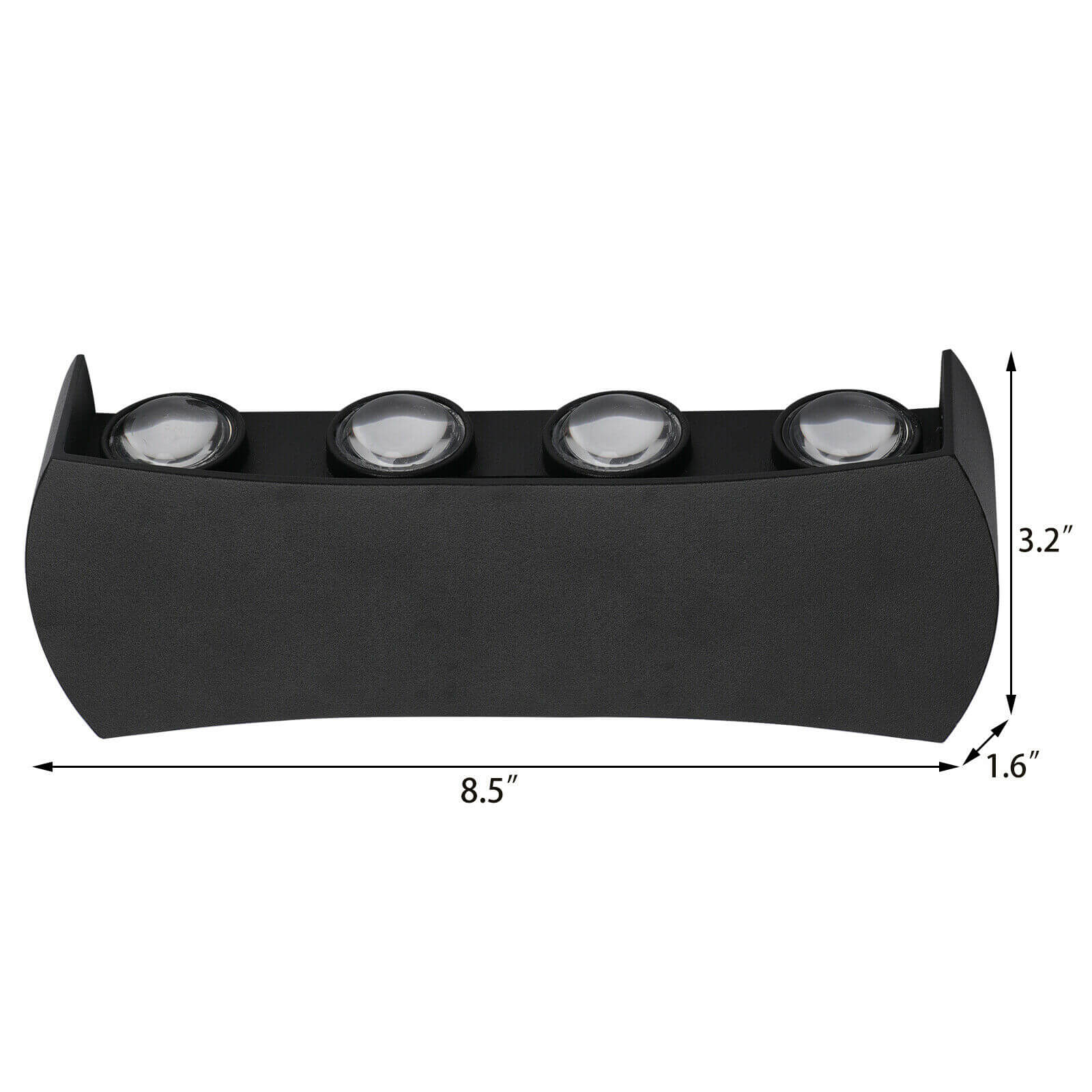 size of 8W Modern Waterproof Wall Light