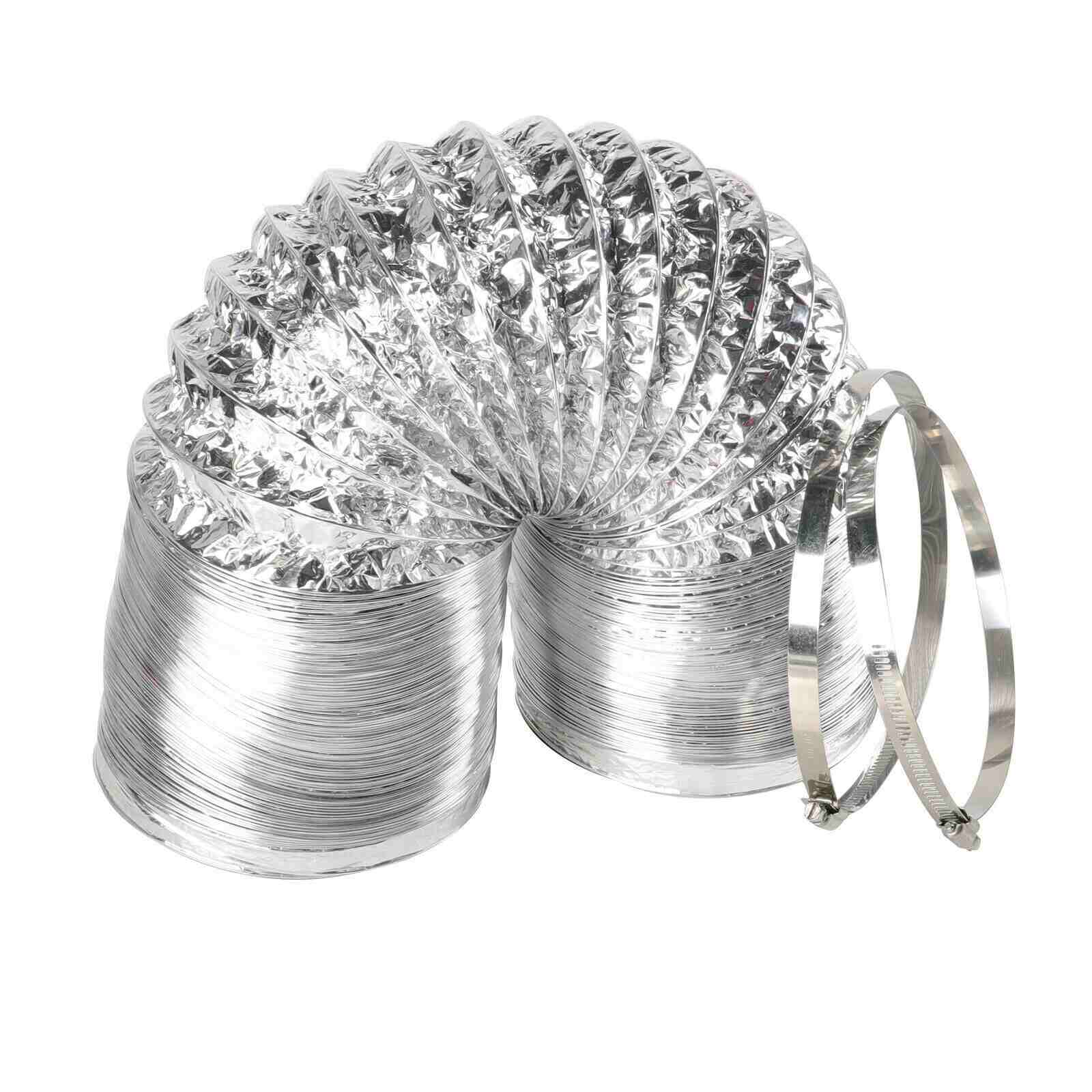 Durable 4/6/8"Non-Insulated Aluminum Air Ventilation Ducting Vent Hose