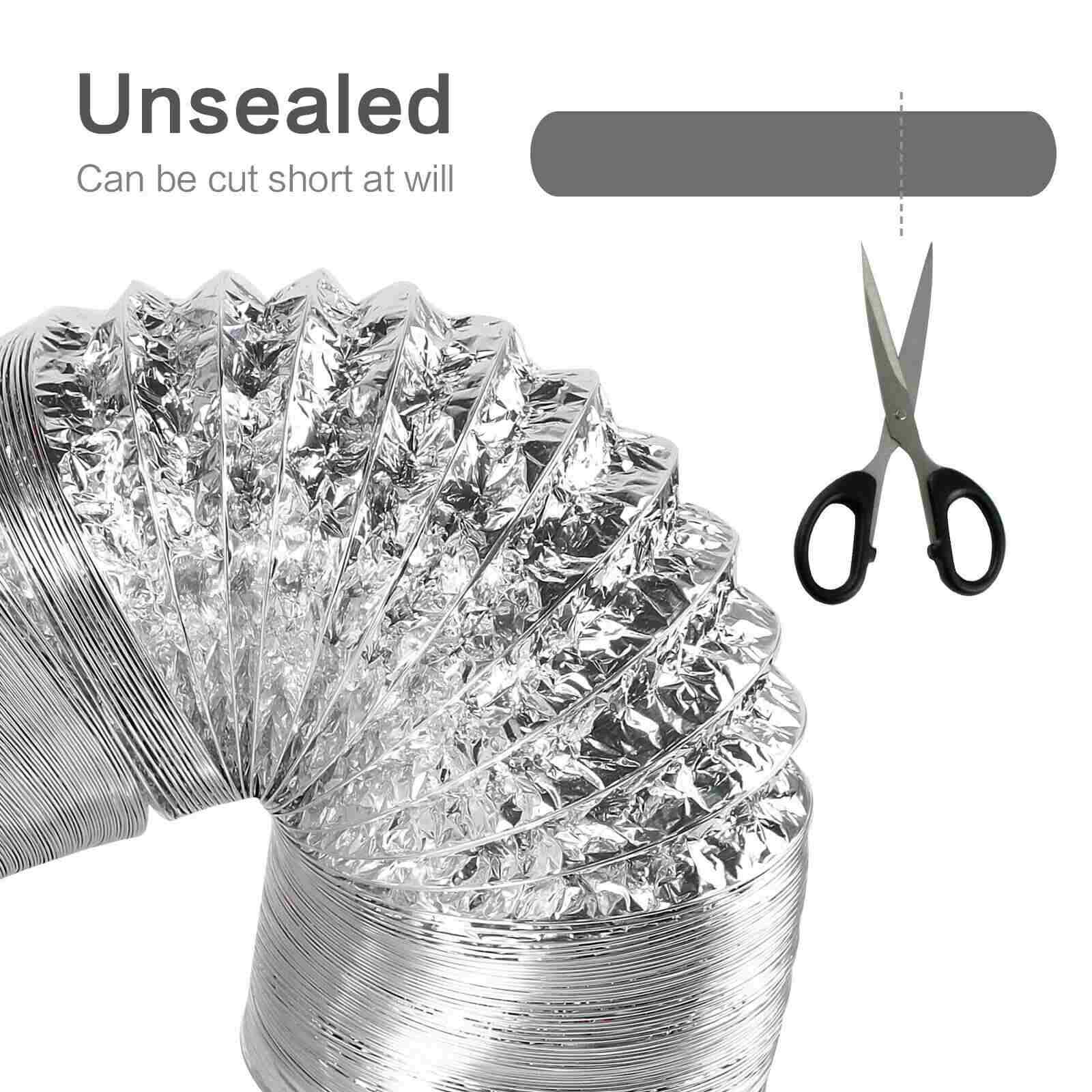 Feature of 4/6/8"Non-Insulated Aluminum Air Ventilation Ducting Vent Hose