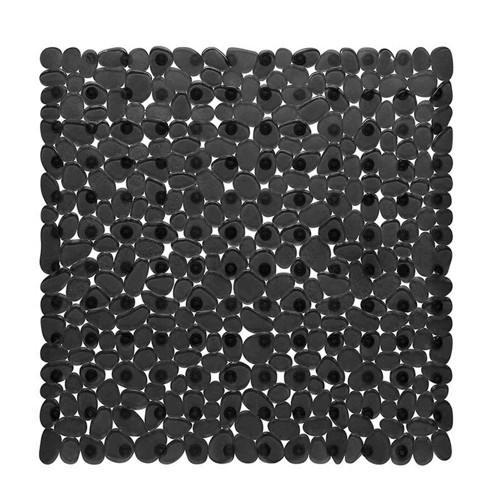 Black Non-slip Bath Bathtub Mat w/ Strong Suction Cups