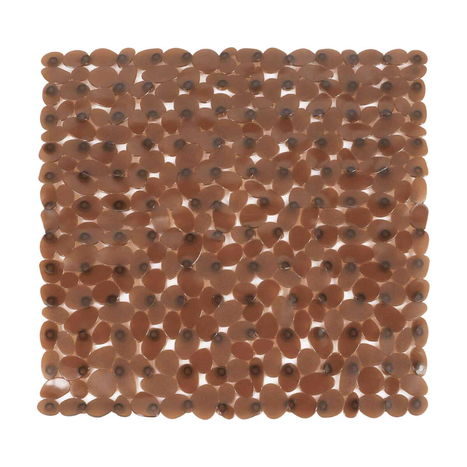 Brown Non-slip Bath Bathtub Mat w/ Strong Suction Cups