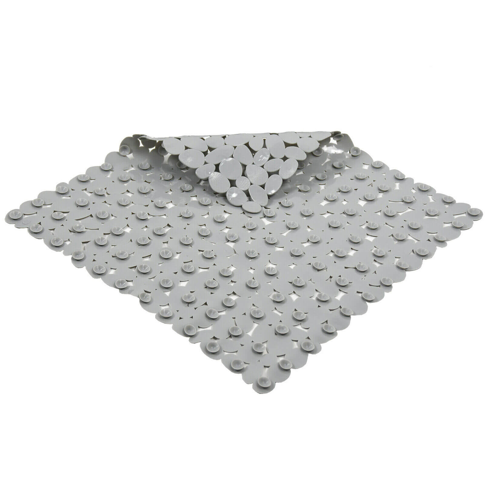 Gray Non-slip Bath Bathtub Mat w/ Strong Suction Cups