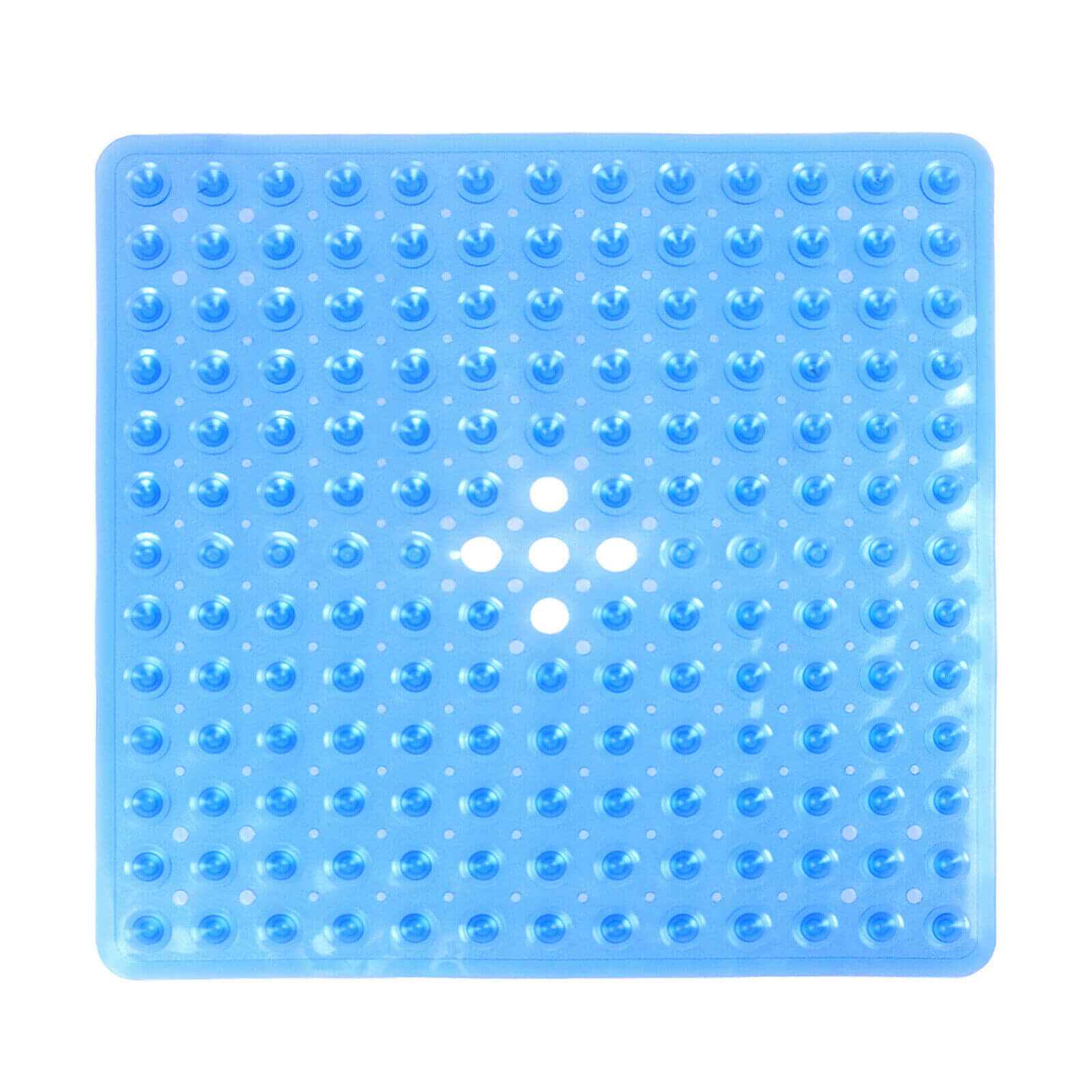 Blue Non-slip Bath Bathtub Mat w/ Strong Suction Cups