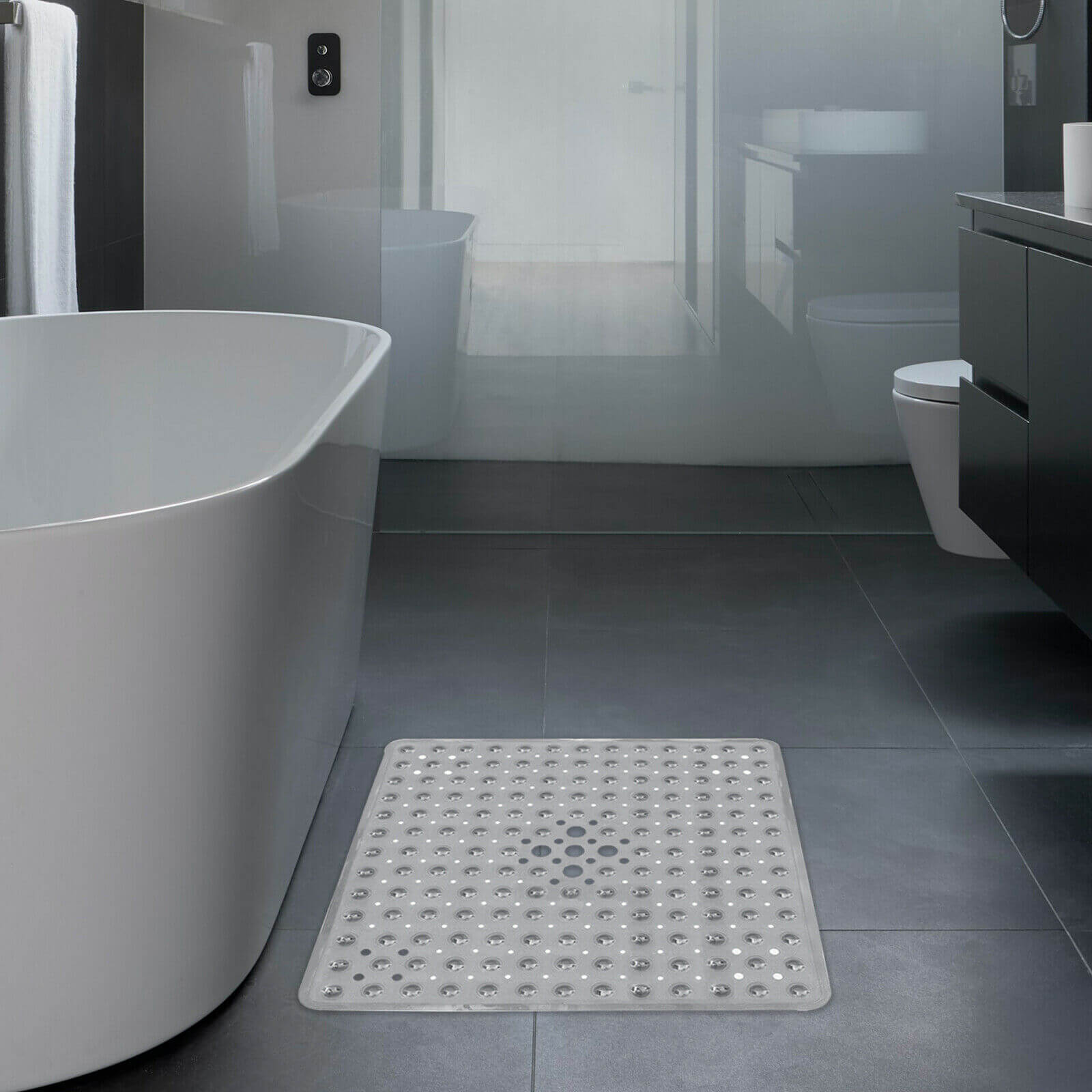 Using of Non-slip Bath Bathtub Mat w/ Strong Suction Cups