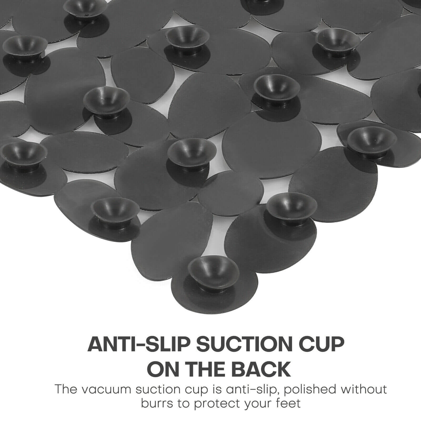 Back of Non-slip Bath Bathtub Mat w/ Strong Suction Cups