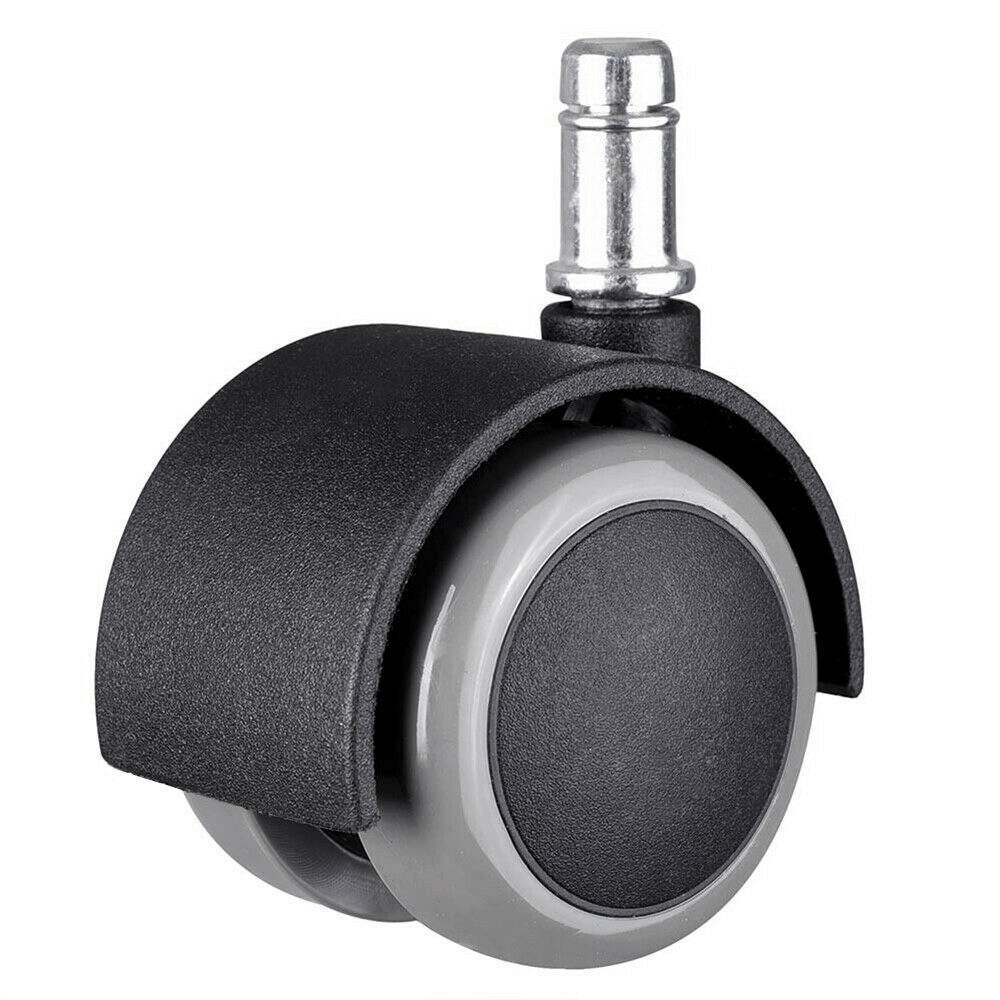 Office Chair Caster Rubber Swivel Wheels, 5 Set