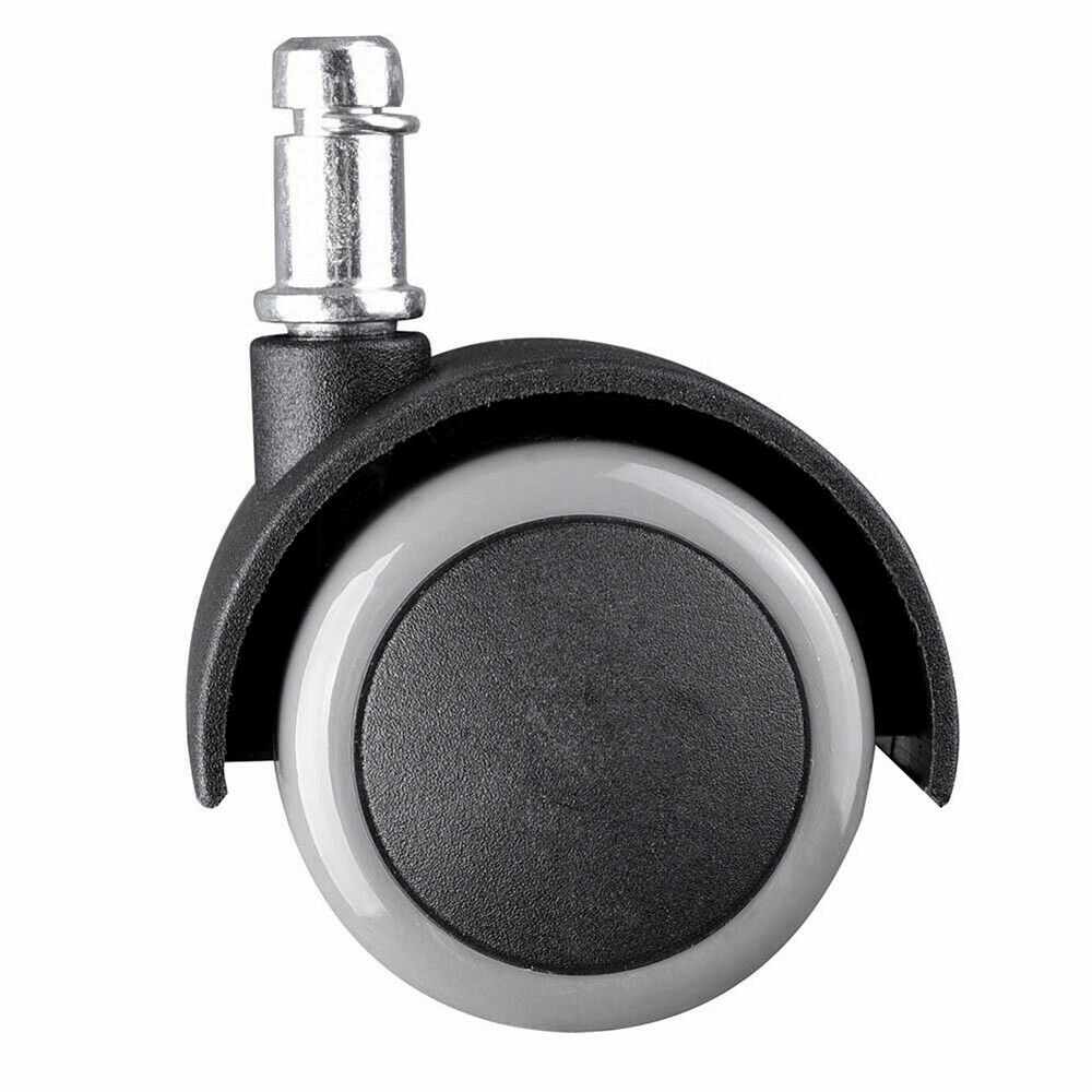 Office Chair Caster Rubber Swivel Wheels, 5 Set