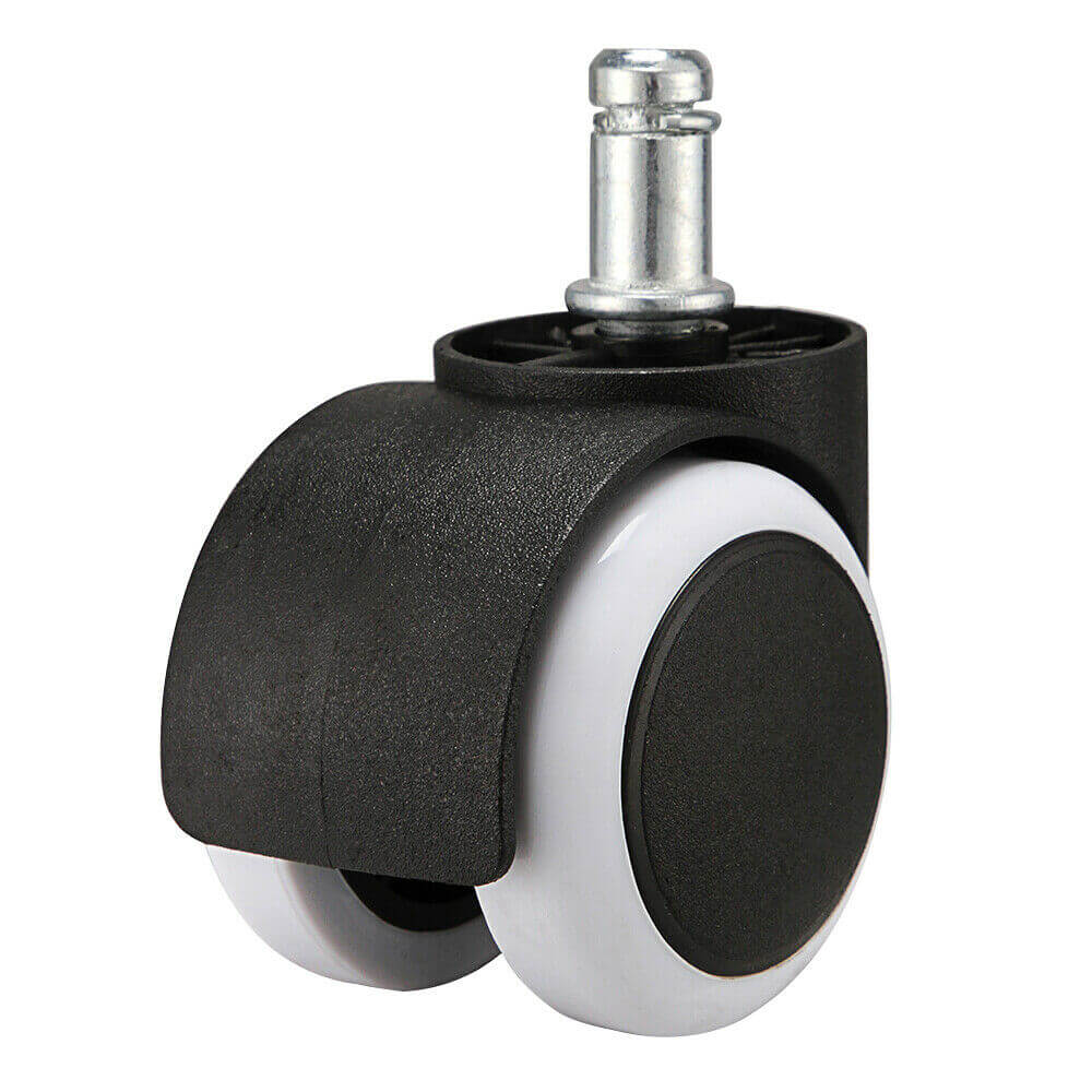 Office Chair Caster Rubber Swivel Wheels, 5 Set