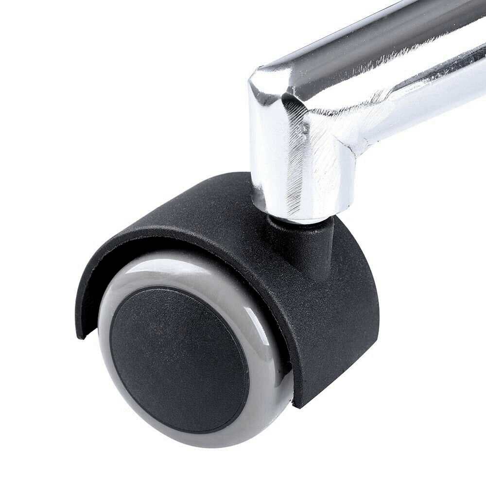 Office Chair Caster Rubber Swivel Wheels, 5 Set